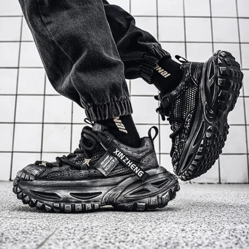 Shoes for Men Mesh Breathable Platform Sneakers Light Luxury High-end Casual Men Shoes Trend Comfort Men Shoes Кроссовки Мужские